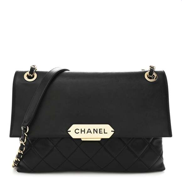 Chanel Lambskin Quilted Retro Label #241315C14B